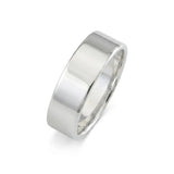 Alliance Homme en argent massif lisse, large de 8 mm