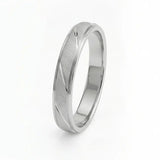 Alliance Homme en Argent massif rhodié, bague de mariage personnalisable.