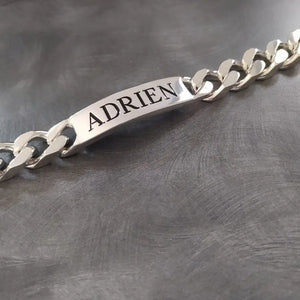 Bracelet gourmette homme 14 mm en argent massif – bijou réalisable dans toutes les longueurs, jusque 30 cm et plus.