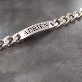 Bracelet gourmette homme 14 mm en argent massif – bijou réalisable dans toutes les longueurs, jusque 30 cm et plus.