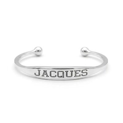 Bracelet, jonc ouvert homme en argent massif.