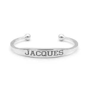Bracelet, jonc ouvert homme en argent massif.