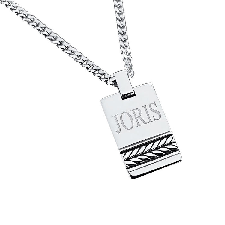 Collier Homme Argent - Épi de Blé Personnalisable - 45 à 80cm (Poids 18g)