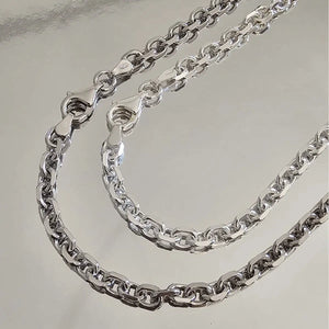 Grosse chaîne argent Homme, maille forçat 4.30 mm de large pour tout pendentif.