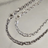 Grosse chaîne argent Homme, maille forçat 4.30 mm de large pour tout pendentif.