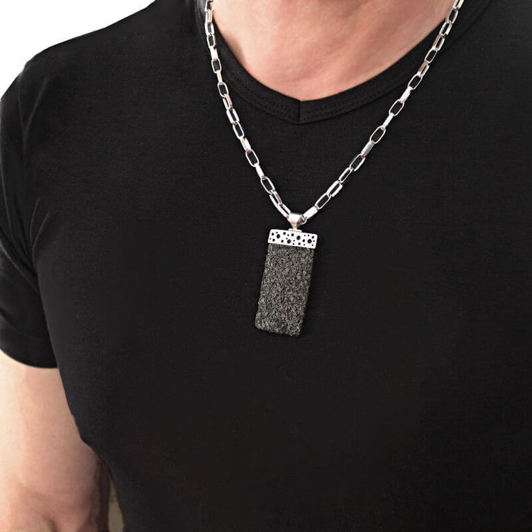 Chaîne maille forçat épaisse de 4.5 mm en argent massif pour homme