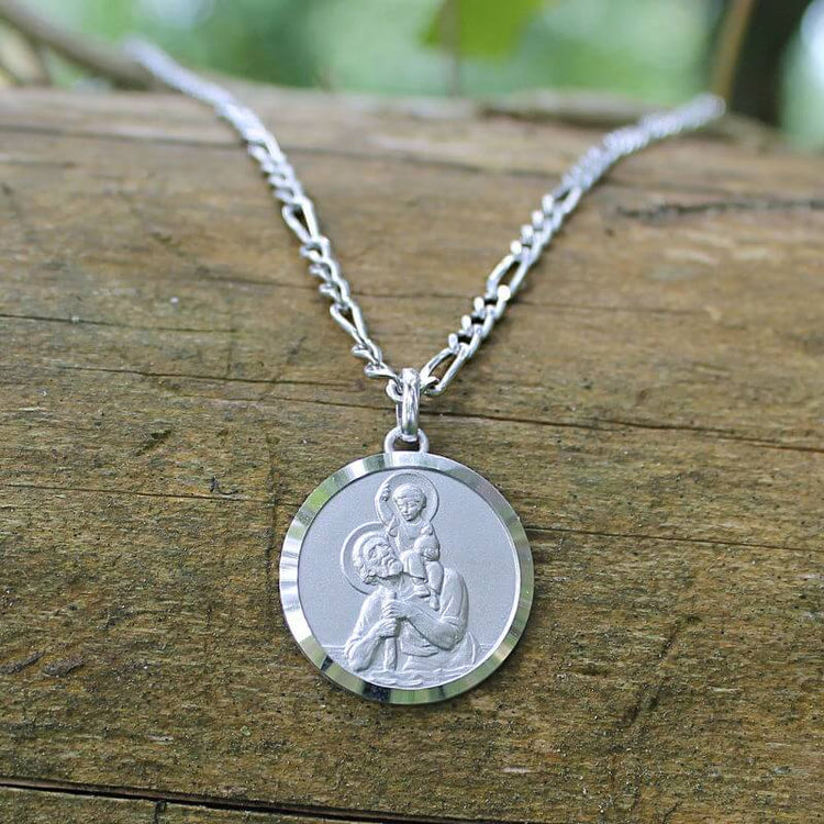 Chaîne figaro en argent Homme avec option rhodié toute longueur jusqu'à 60 cm