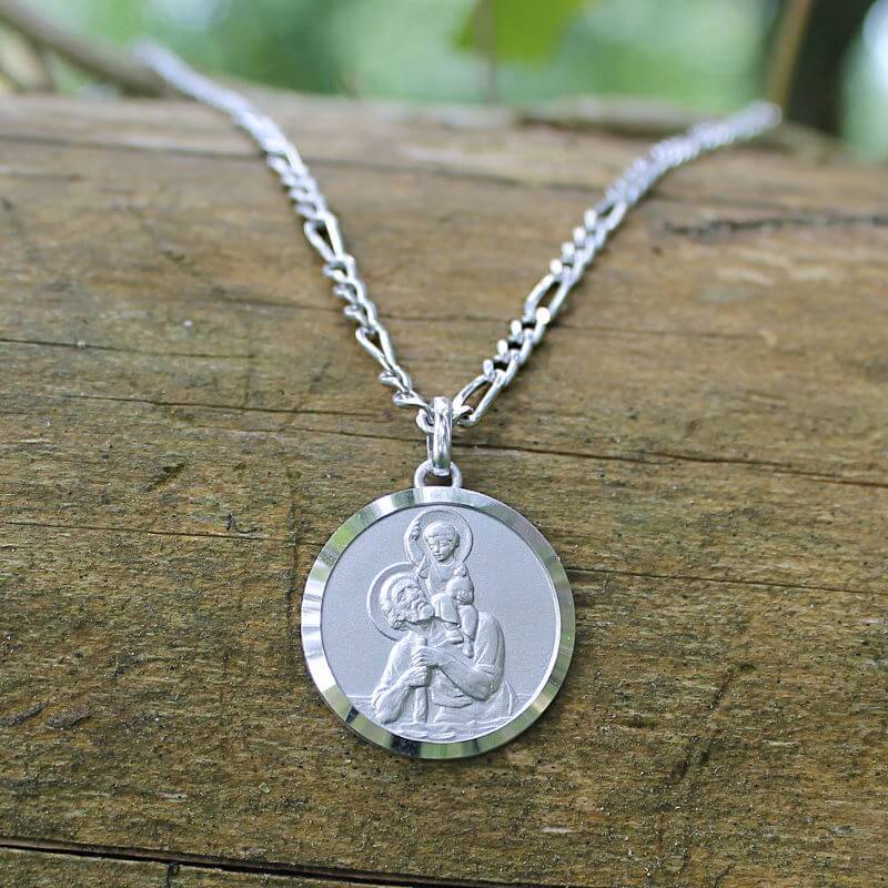 Chaîne figaro en argent Homme avec option rhodié toute longueur jusqu'à 60 cm
