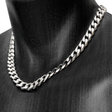 Faites plaisir avec cette grosse chaîne en argent massif pour homme à la maille cubaine large sur 11 mm