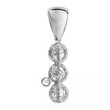 Pendentif boules de pétanque avec cochonnet en argent 925 massif.