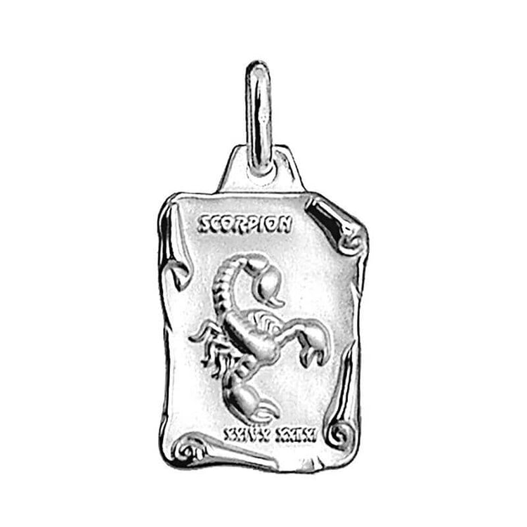 Pendentif Scorpion en argent : Forme parchemin pour Hommes