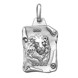 Pendentif signe du zodiaque lion à graver en argent de qualité